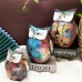 Creative colorful resin crafts personality animal owl water transfer decorations