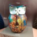 Creative colorful resin crafts personality animal owl water transfer decorations