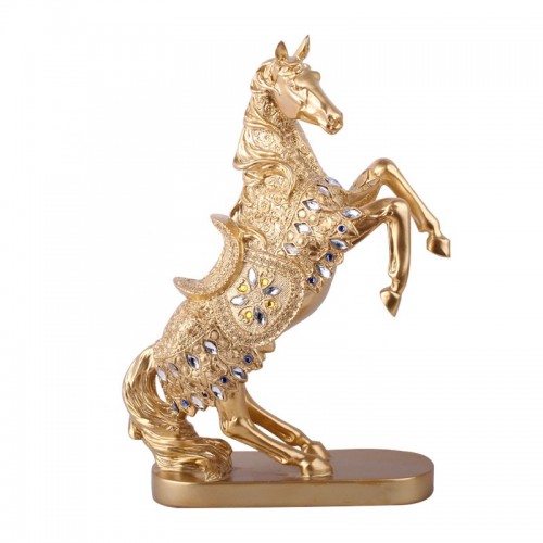 Nordic figurines animal model gold horse decor gifts crafts living room cabinet horse statue resin decoration statues home decor
