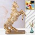 Nordic figurines animal model gold horse decor gifts crafts living room cabinet horse statue resin decoration statues home decor