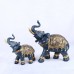 Feng Shui Ornaments Elephant Sculpture Model Resin Elephant Figurine Statue Decoration  Elephant Crafts Two Piece Set
