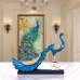 Hot sale resin peacock ornaments crafts for Luxury home accessories