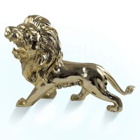 Custom gold animal sculpture resin decoration living room cabinet interior accessories lion statue gifts crafts home decor