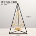 Ins Nordic wrought iron metal crafts geometric chandelier candle holder wedding props