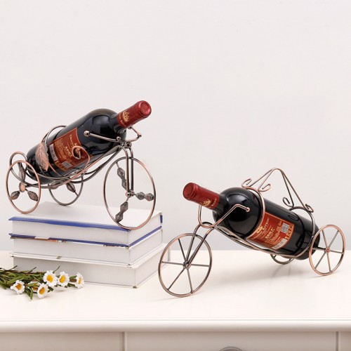 Factory direct European Home wine cabinet porch metal tricycle portable wine rack