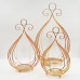 Factory European  electroplating magnolia golden classical decoration iron wire flower bud candle holder