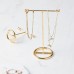 Vintage wind simple Creative plating metal necklace jewelry display stand