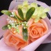 Creative Birthday Gift 3PCS Soap Flower Bouquet Wedding Companion Hand Gift Box Rose