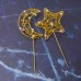 wrought iron pearl love star moon birthday party cake decoration insert card