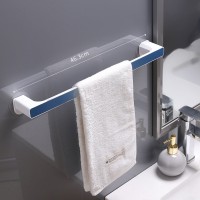 Bathroom Towel Storage Rack Self-adhesive Towel Holder Rack Wall Mounted Towel Bar Shelf Hanger Kitchen Wipes Hanging Hook