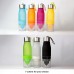 Food grade plastic 650ml portable plastic juice bottle with lids